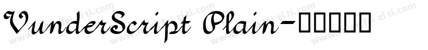 VunderScript Plain字体转换